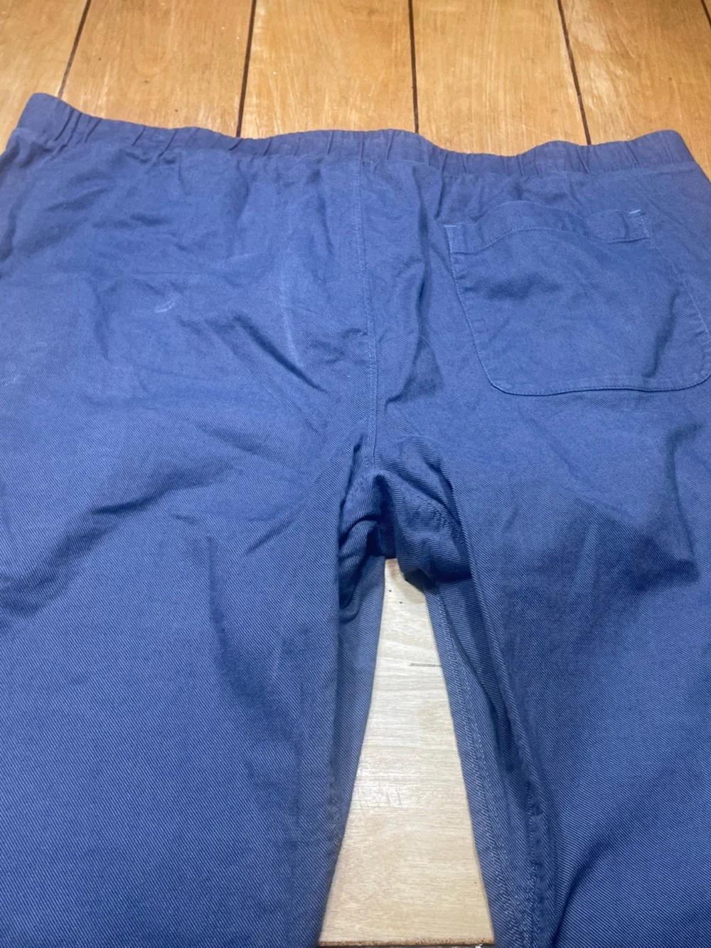 Mack Weldon Navy Stretch Chino Drawstring Pants Tapered Size XL Casual Comfort